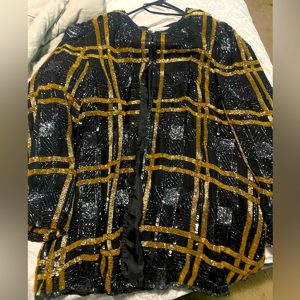 Vintage beaded jacket size 18w.